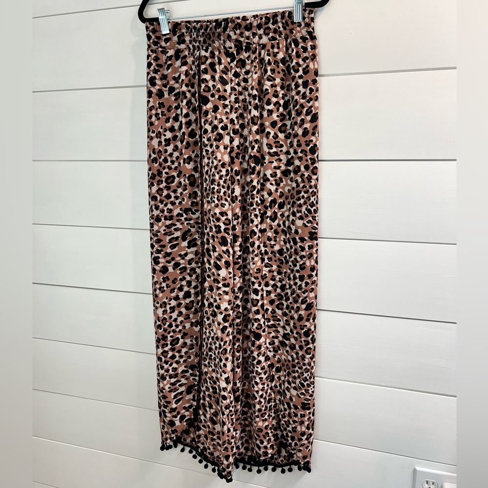 Time and Tru Animal Print Slit Pants Small 4-6